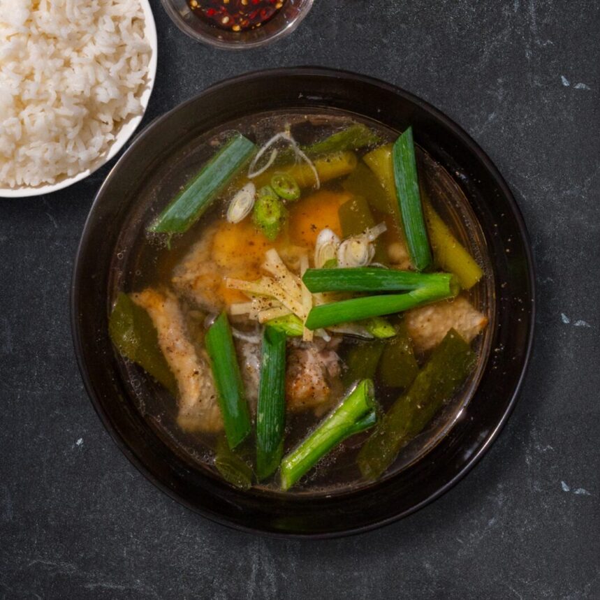 Fried Fish in Ginger Spring Onion Soup