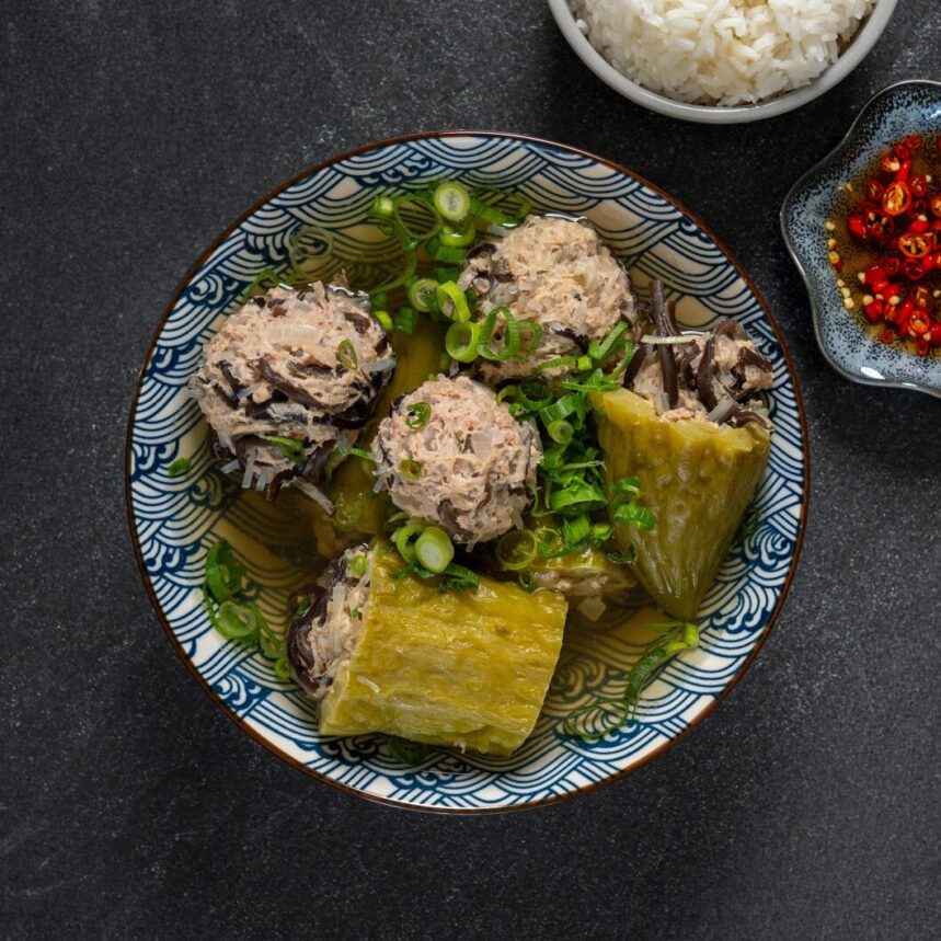 Stuffed Bitter Melon Soup (Canh Khổ Qua)