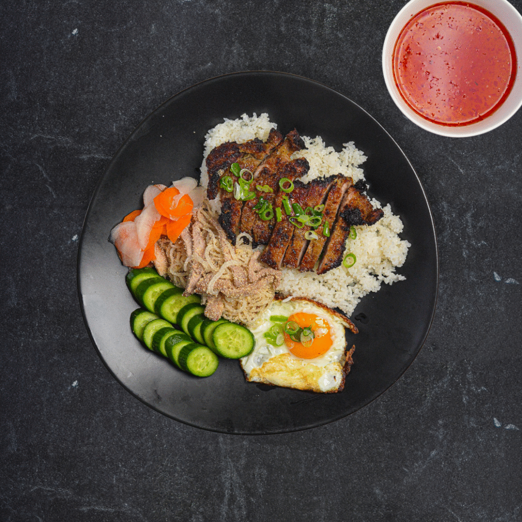 Broken Rice With Pork Chops (Cơm Tấm Sườn)