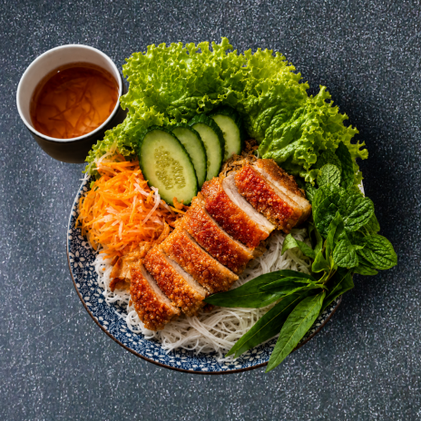 Vermicelli Noodles With Crispy Roast Pork (Bún Heo Quay)