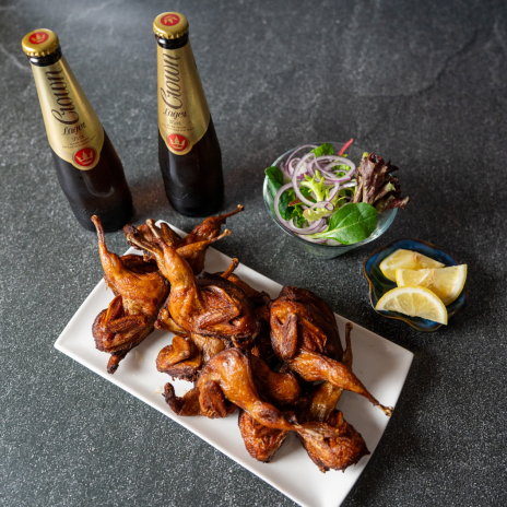 Five Spice Quail with Lemon Pepper